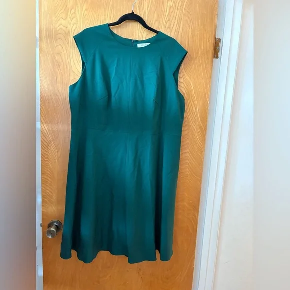 MM Lafleur Emerald Green Midi Dress 2XL - Picture 2 of 6